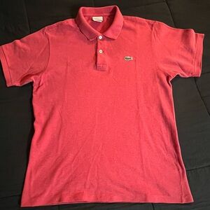 Lacoste Men's Red (Watermelon) Polo Shirt (Euro 4, US Small)